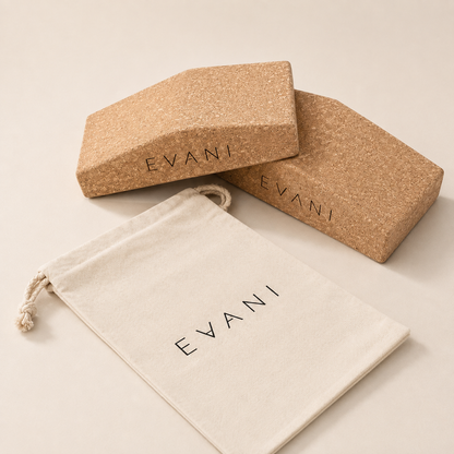 Cork Yoga Wedge Blocks - 2 pc