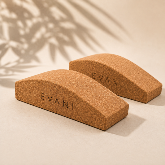 Cork Yoga Wedge Blocks - 2 pc